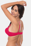 Komli Padded Non-Wired 3/4Th Coverage T-Shirt Bra - Dark Pink — thumbnail 4